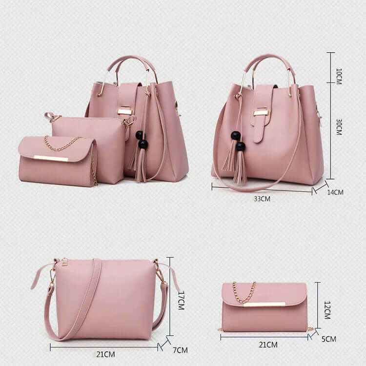 Alexa 3 PCS Pink Handbag Set