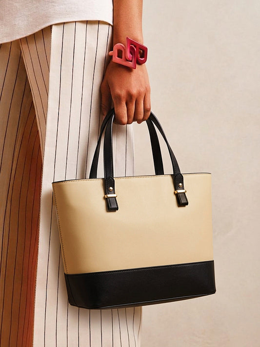 Grace Beige & Black Handbag