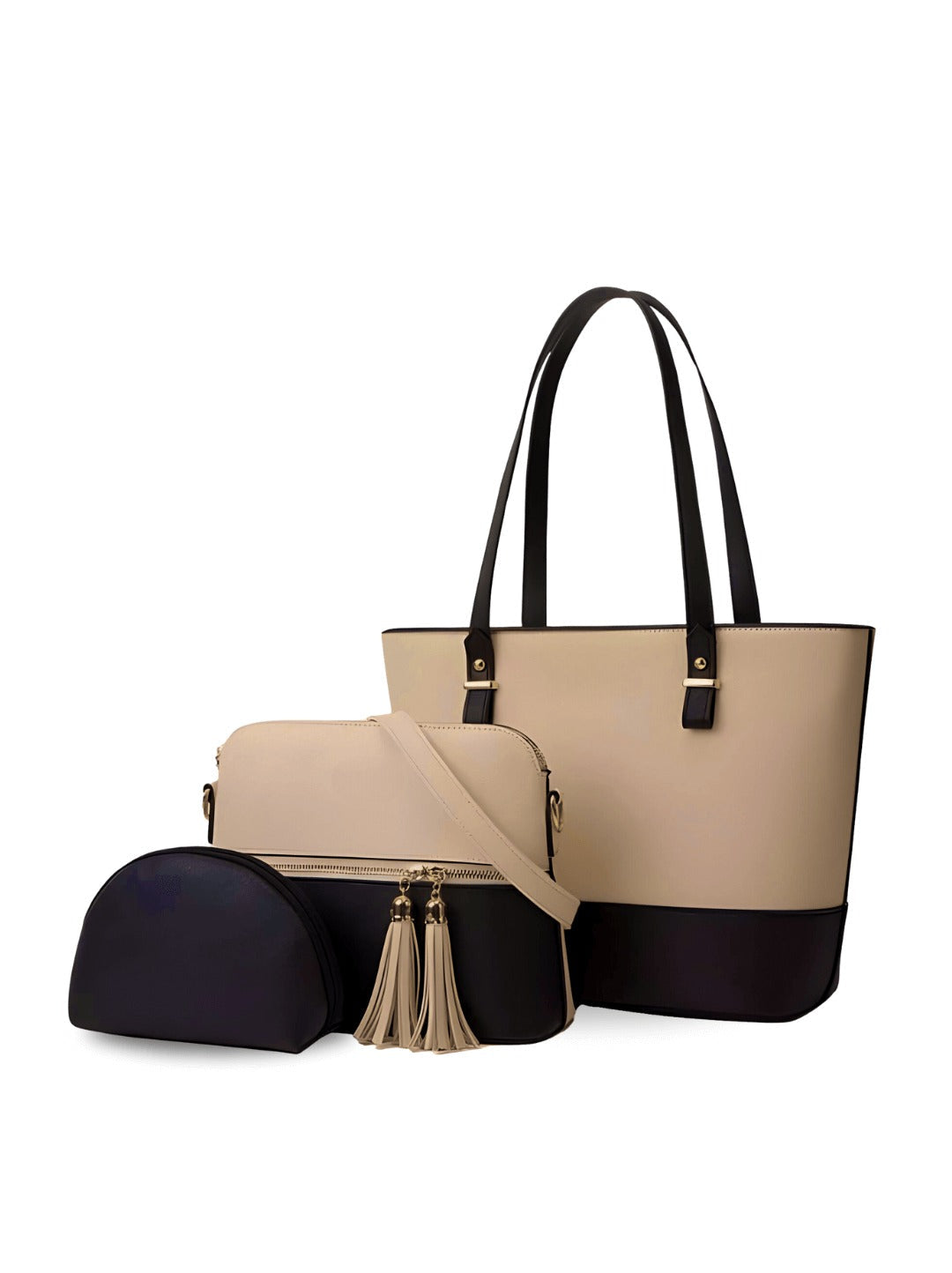 Grace Beige & Black Handbag