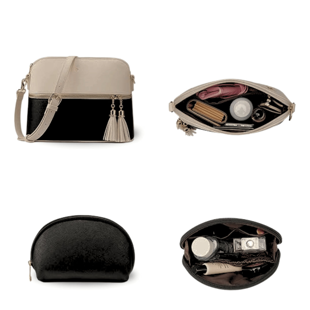 Grace Beige & Black Handbag