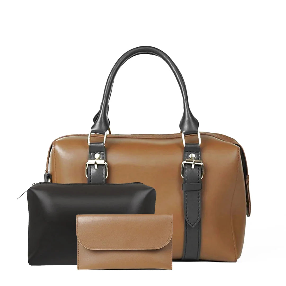 Twin Brown Shoulder Bag
