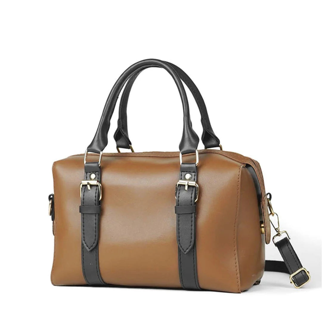 Twin Brown Shoulder Bag