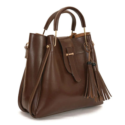 Alexa 3-Piece Choco Brown Handbag Set