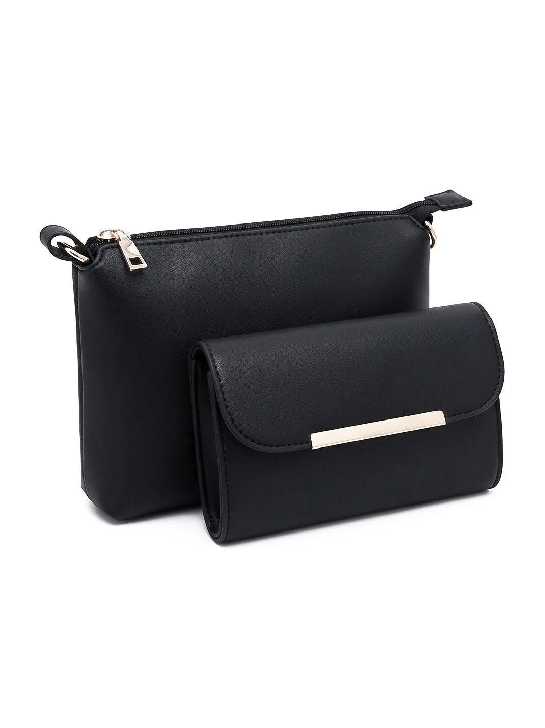 3-Piece Black Handbag Set