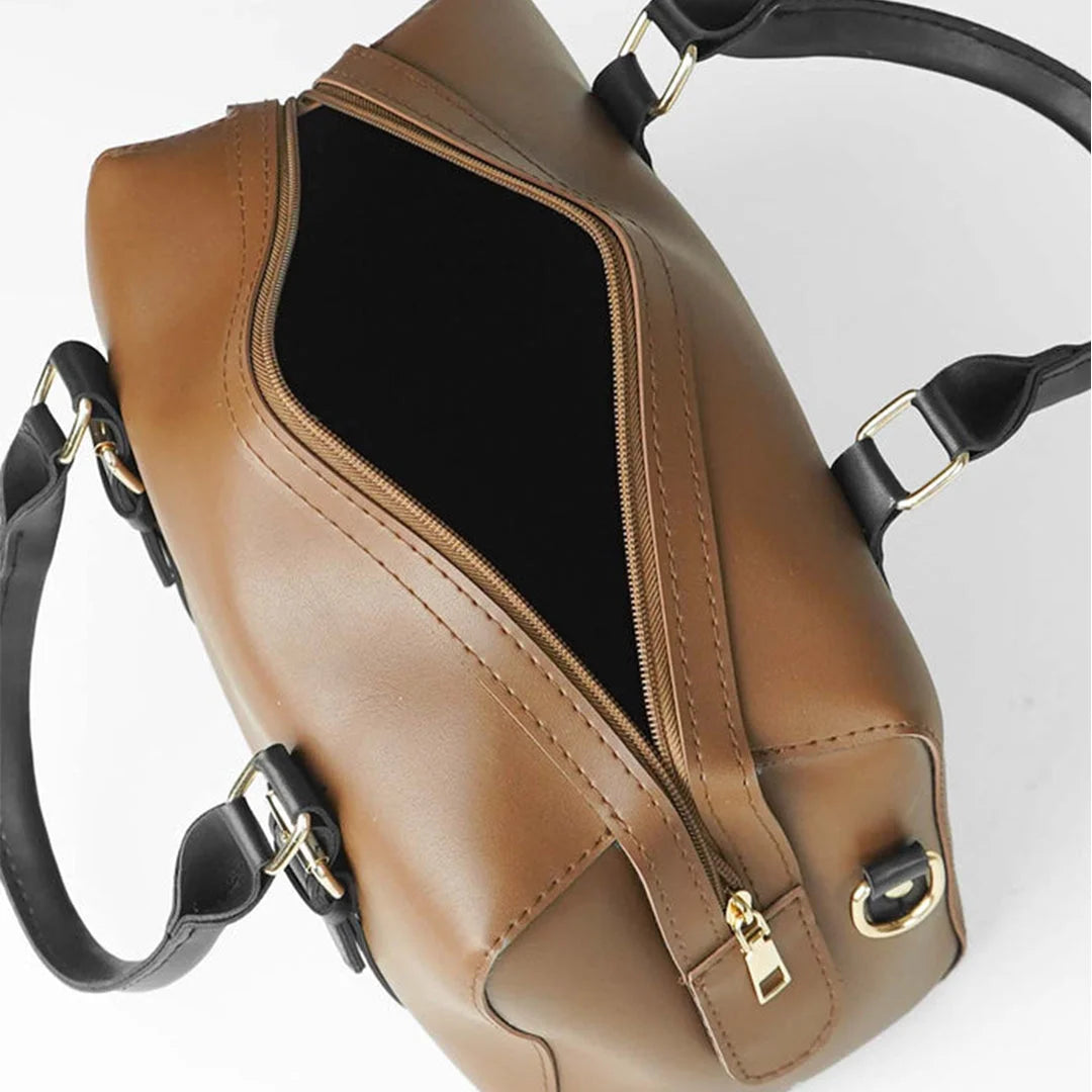 Twin Brown Shoulder Bag