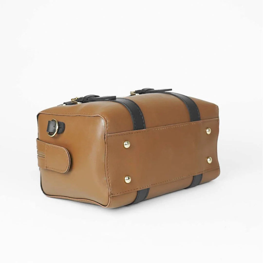 Twin Brown Shoulder Bag